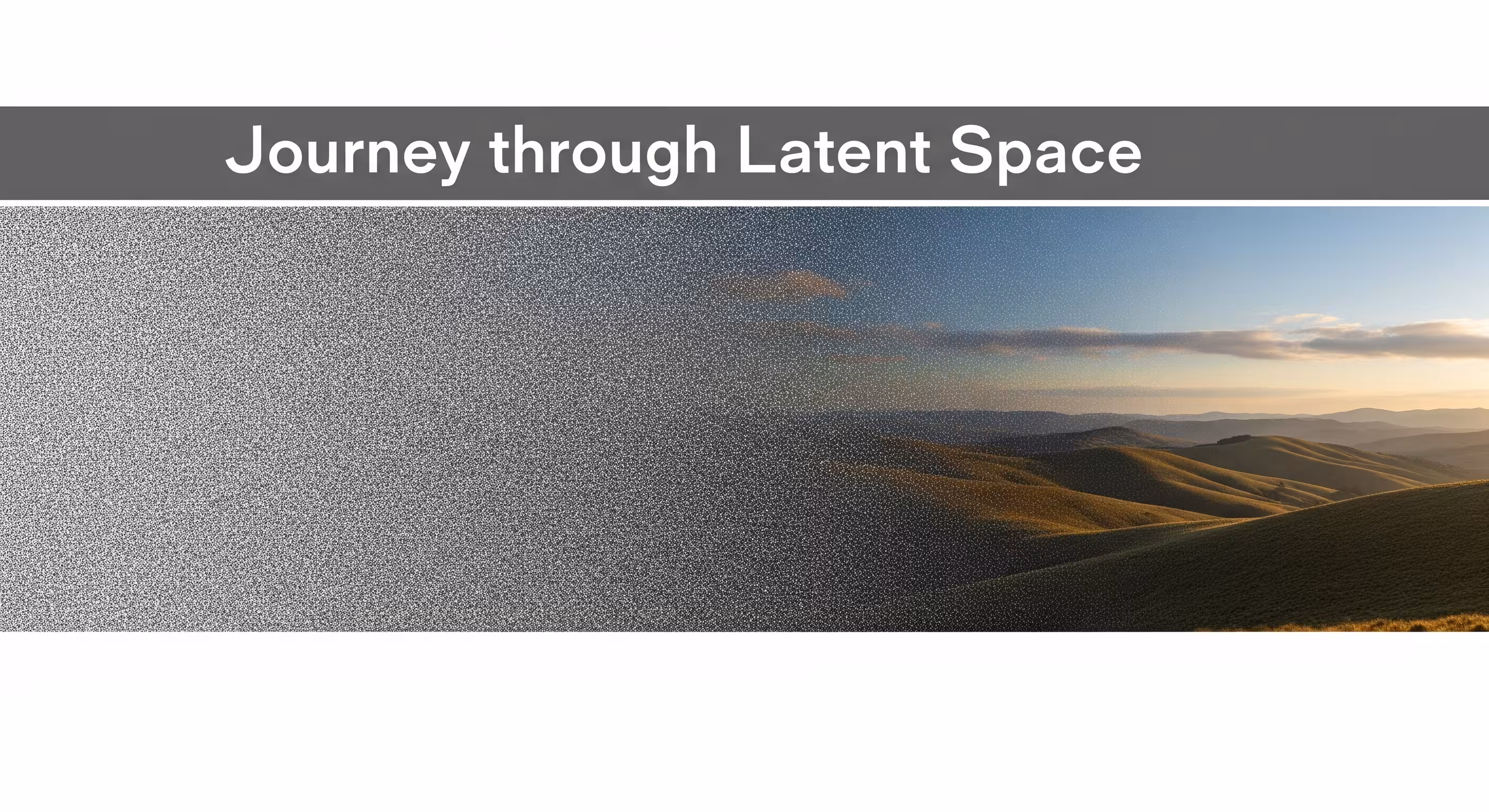 Illustration: Noise → gradually forming into an image